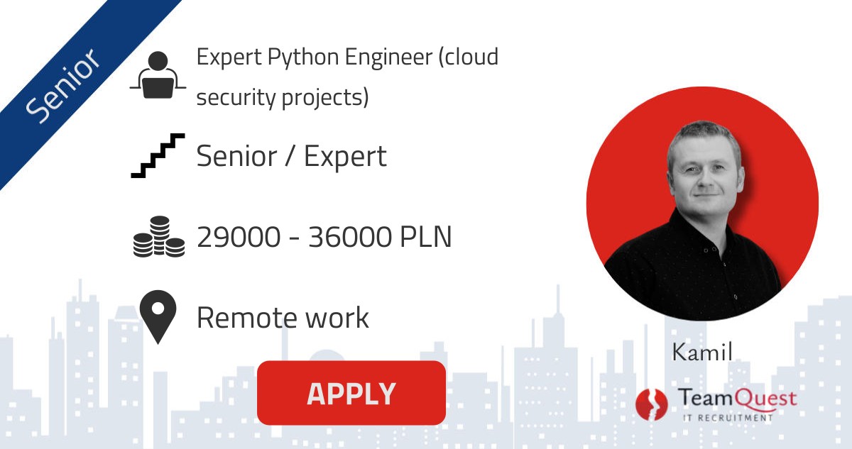 Praca Expert Python Engineer (cloud security projects) - Praca zdalna ...